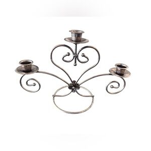 Elegant Gold Plated Metal Candle Holder